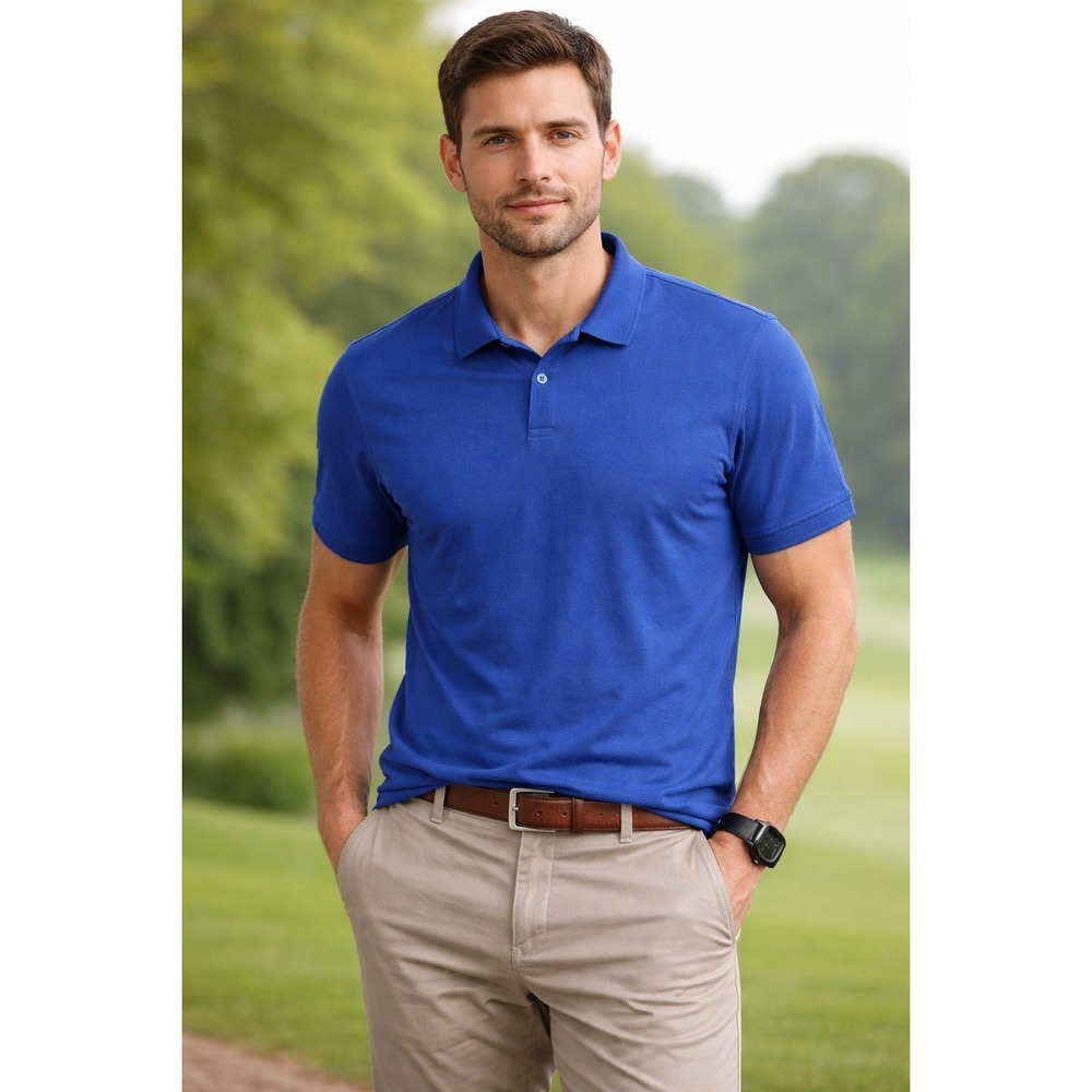 CK Men's Short Sleeve Blue Polo Shirt Size XL outdoor Preppy Golf‎